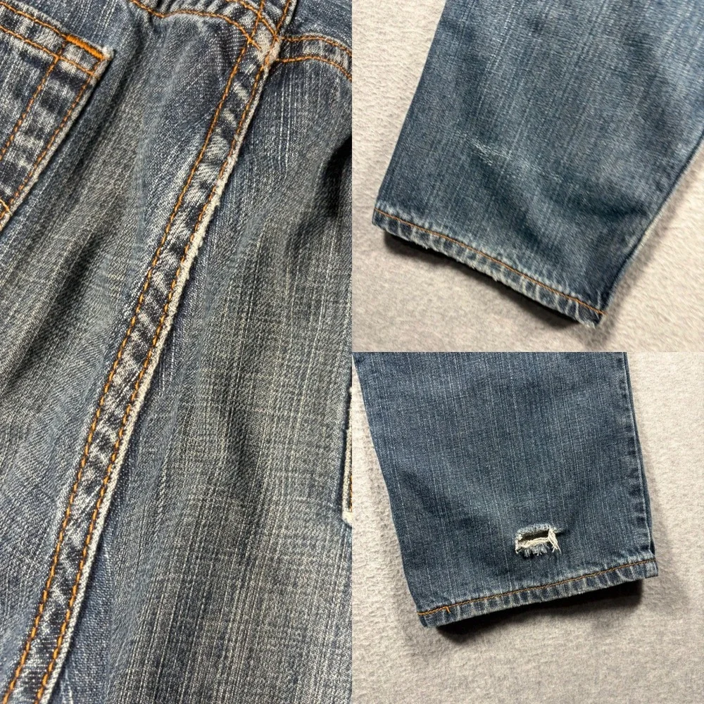 Levi's 505 Regular Fit Jeans Mens 34x32 Blue Straight Leg Denim Y2K